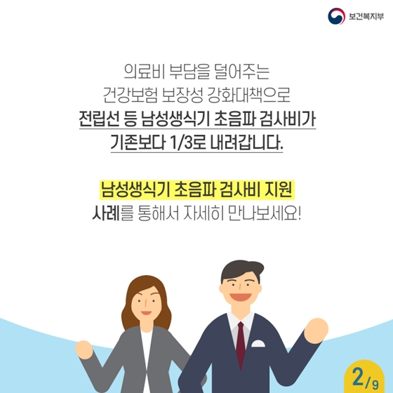 9월부터 전립선 등 초음파 검사비가 확 줄어듭니다