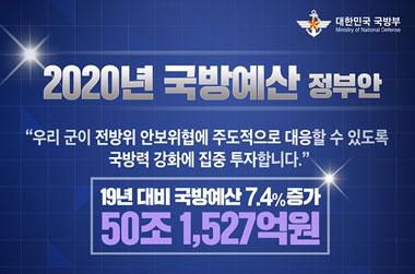 [한컷뉴스] 2020년 국방예산 50조원 시대 개막
