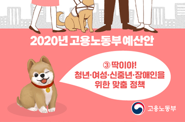 2020년 고용노동부 예산안 - ③ 청년·여성·신중년·장애인