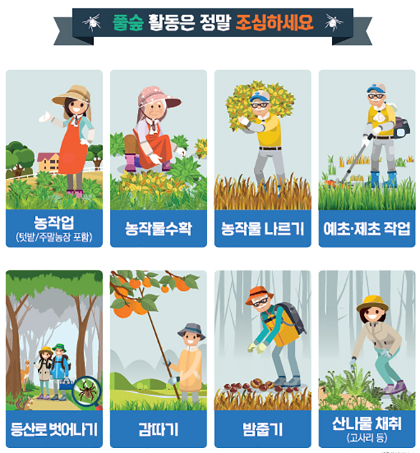 조심해야 할 풀숲 활동.