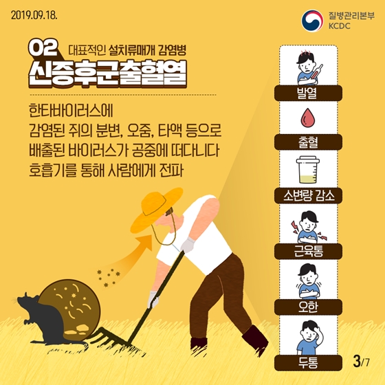 가을철 야외활동 주의보! 설치류매개 감염병