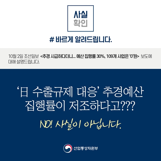 산업부, 추경 실집행률 53.9%…日 수출 대응은 76.7%