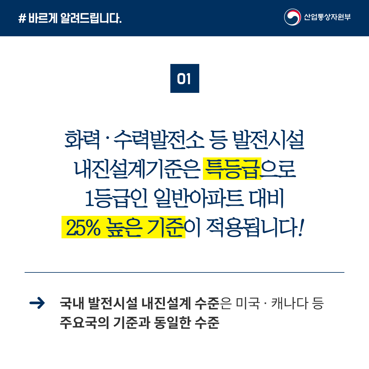 화력·수력발전 시설 내진설계, 일반 아파트 대비 높은 수준 