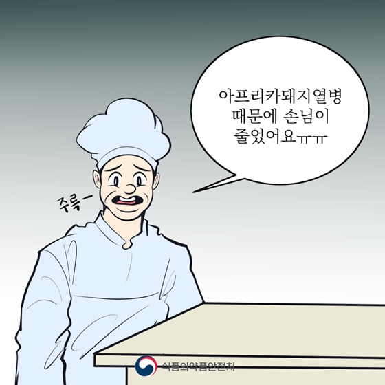 아프리카돼지열병은 사람에게 감염되지 않아요!