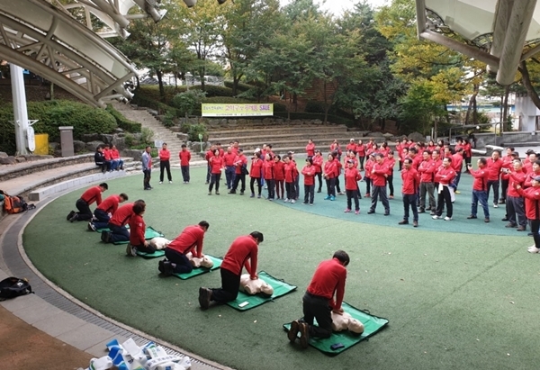성남 의용소방대 기술경연대회를 개최했다.(출처=성남소방서)