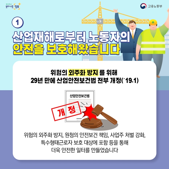 [문재인정부 2년 반] 안전한 일터, 든든한 고용안전망