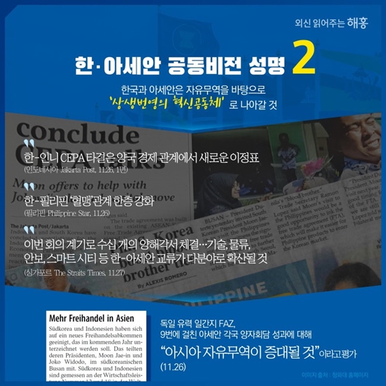 해외언론이 주목한 한국과 아세안 협력