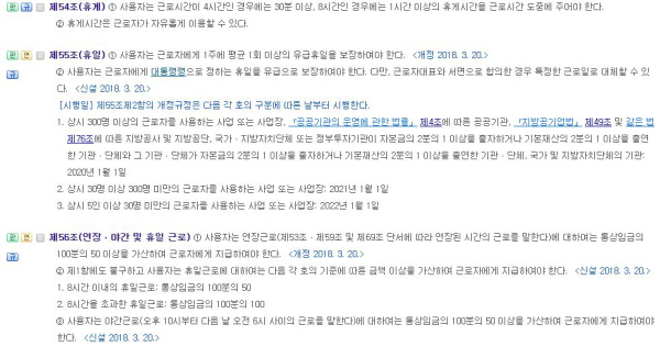 근로기준법 제55조에 주휴수당이 명시돼 있습니다.