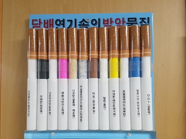 담배는 니코틴 타르 등 4천 여개의 물
