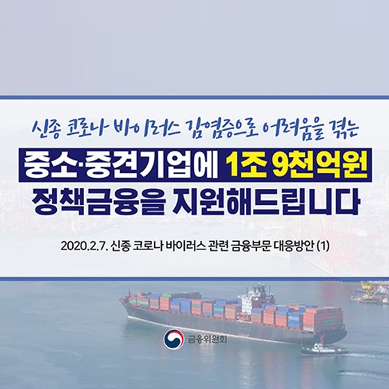 신종 코로나 바이러스 관련 금융부분 대응방안