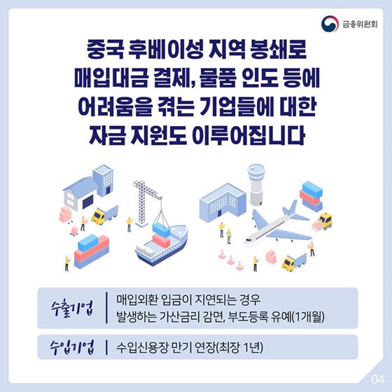 신종 코로나 바이러스 관련 금융부분 대응방안