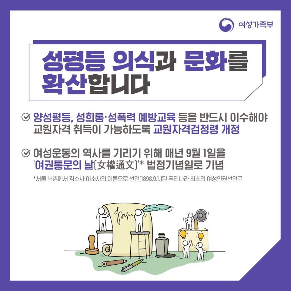 2020년 한 걸음 더 성평등을 일상으로