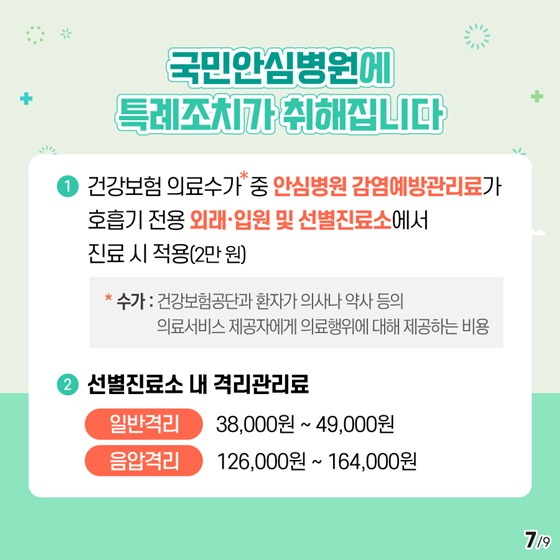 코로나19로부터 안전한 국민안심병원을 운영합니다!