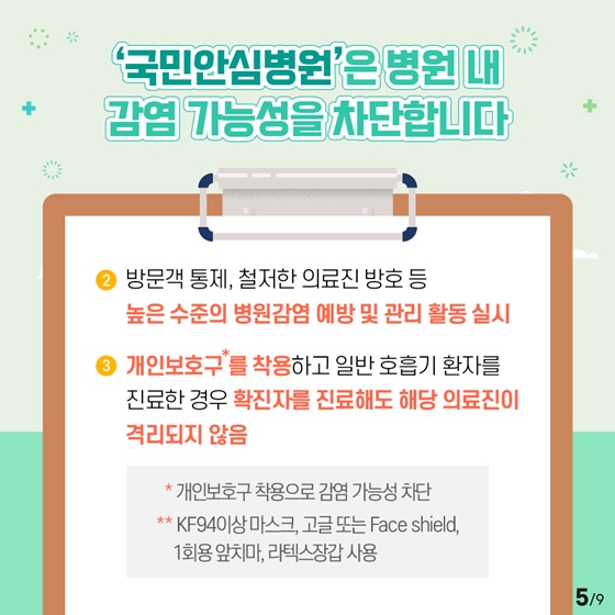 코로나19로부터 안전한 국민안심병원을 운영합니다!