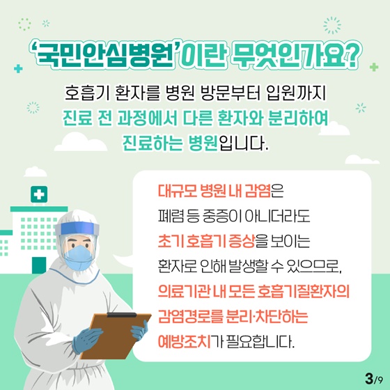 코로나19로부터 안전한 국민안심병원을 운영합니다!