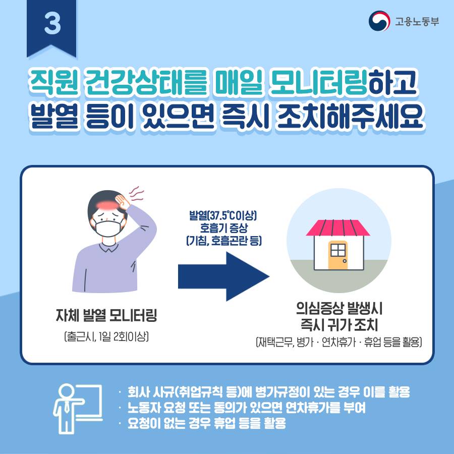 코로나19 예방을 위한 일터에서의 사회적 거리두기