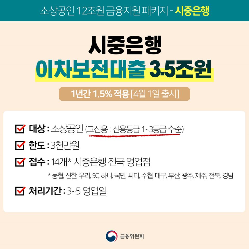 소상공인 금융지원 방안, 더 신속하게 제공하겠습니다