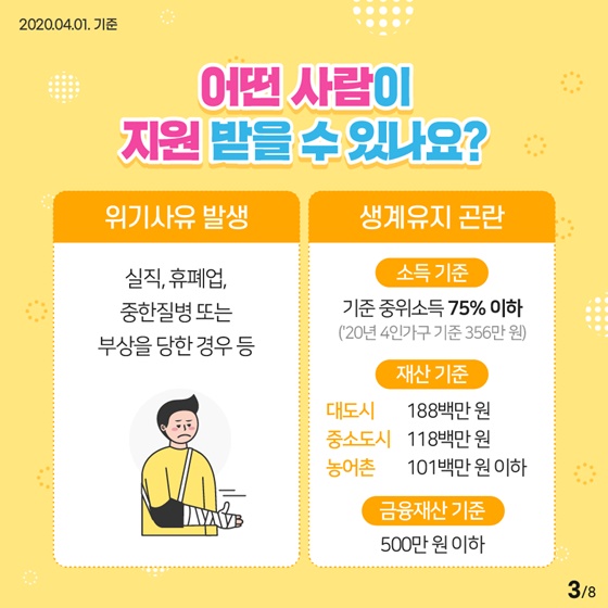‘긴급복지지원제도’를 개선합니다!