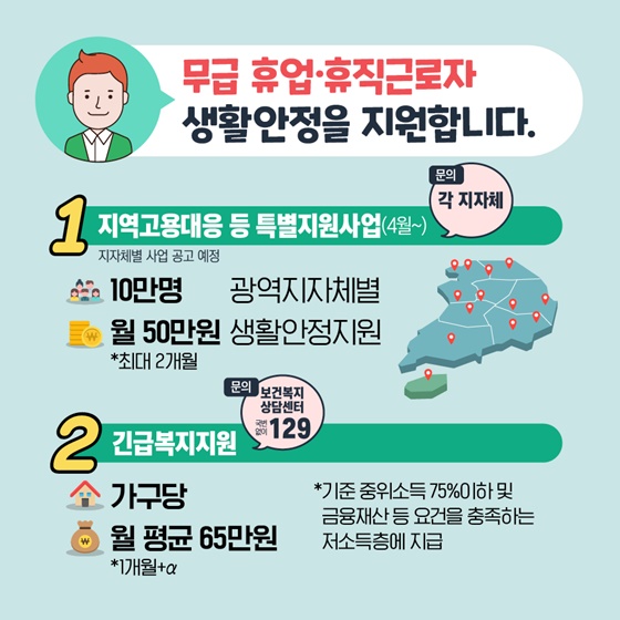 구석구석 필요한 모든 곳에 정책이 닿도록 취약계층 생계지원 추가대책