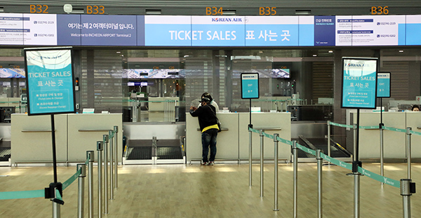 지난 7일 인천국제공항 출국장이 썰렁한 모습을 보이고 있다. (사진=저작권자(c) 연합뉴스, 무단 전재-재배포 금지)