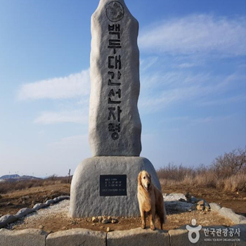 백두산 선자령 정상석 풍경