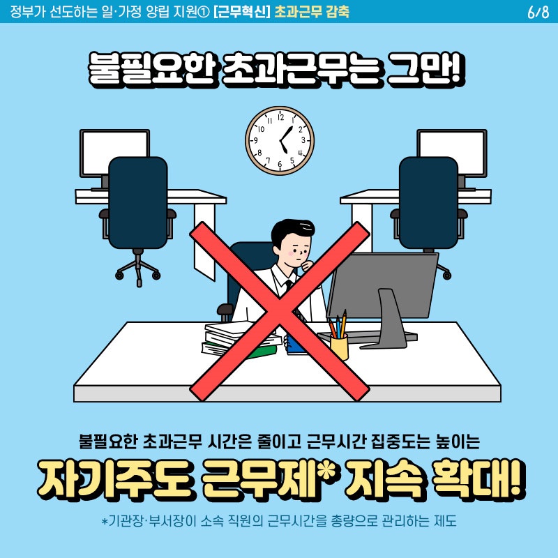 일과 가정의 균형을 위한 근무혁신 추진!