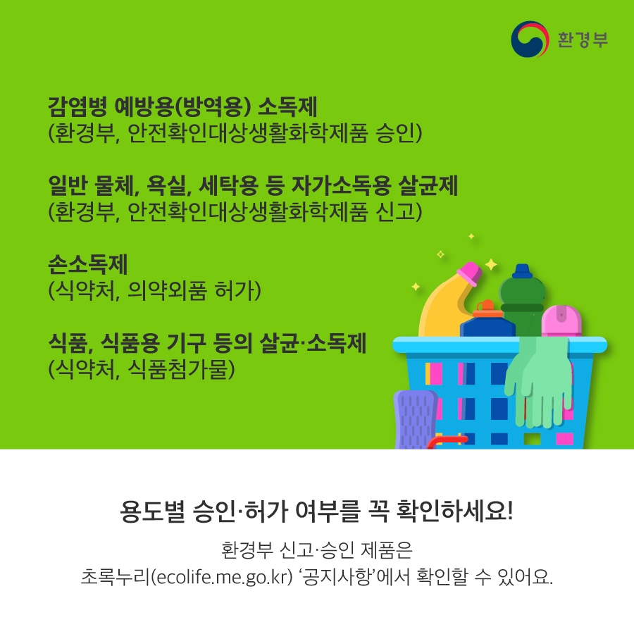 코로나19 살균·소독 제품 어떻게 사용해야 할까요?