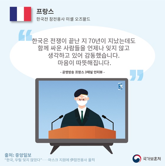 한국은 70년 전 우릴 잊지 않았다