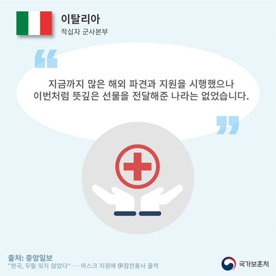 한국은 70년 전 우릴 잊지 않았다