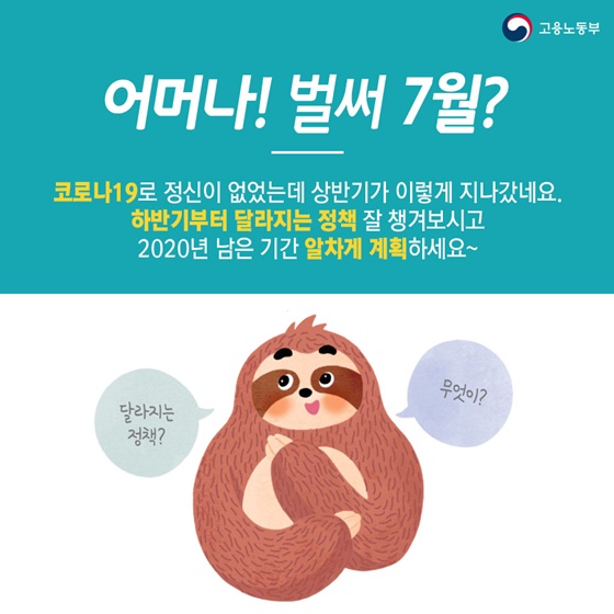 2020 하반기 달라지는 정책