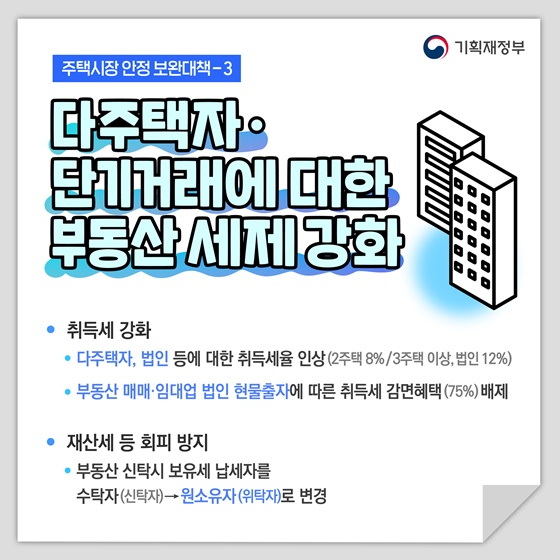 주택 시장 안정 보완 대책