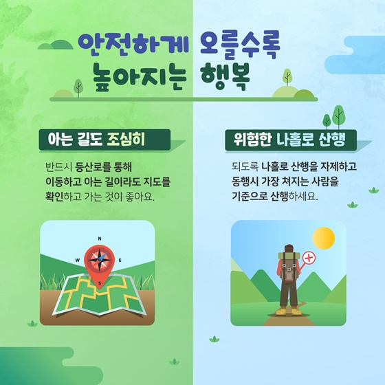 모두가 행복해지는 올바른 산행안전수칙