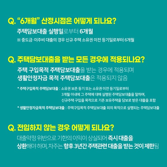 주택시장 안정을 위한 관리방안 금융분야 총정리