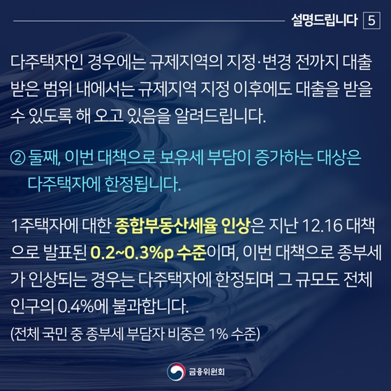 정부가 추진 중인 주택 정책의 목표는 “국민의 주거안정”입니다