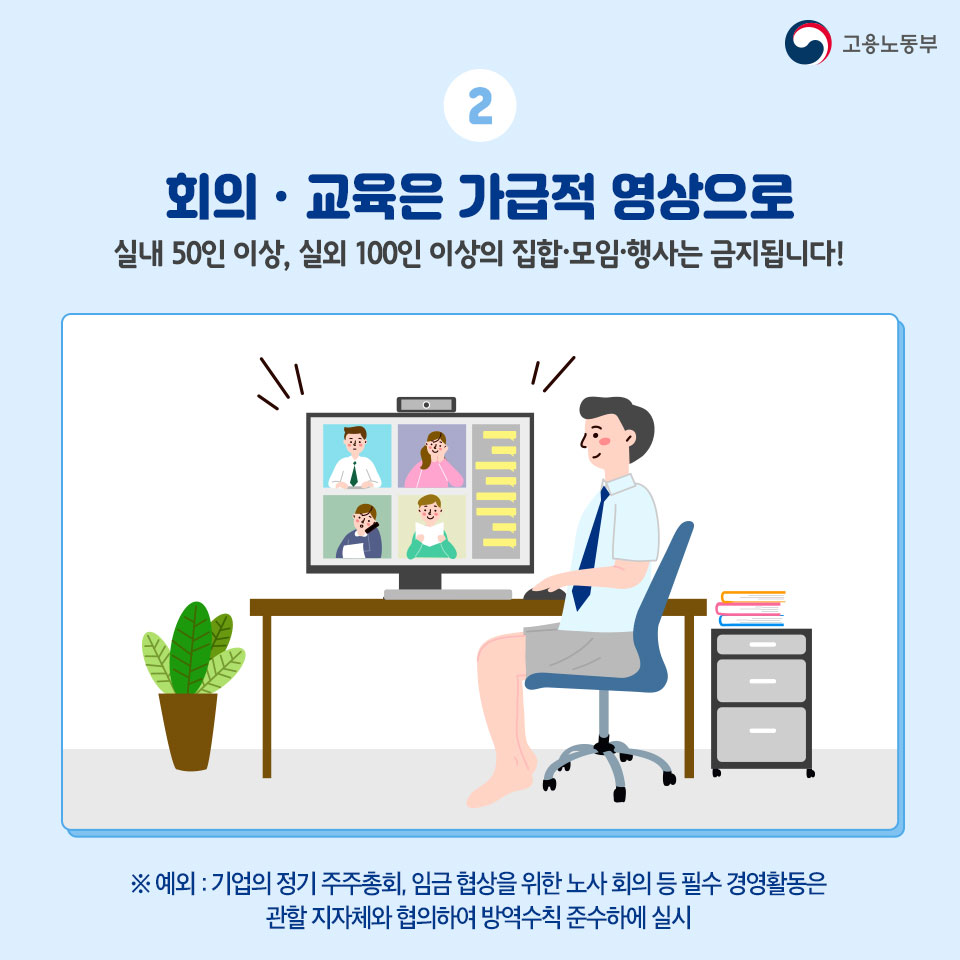 사회적 거리두기 2단계 사업장 방역지침