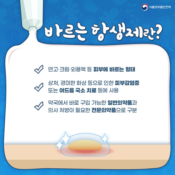 바르는 항생제, 내성·부작용 주의하세요!