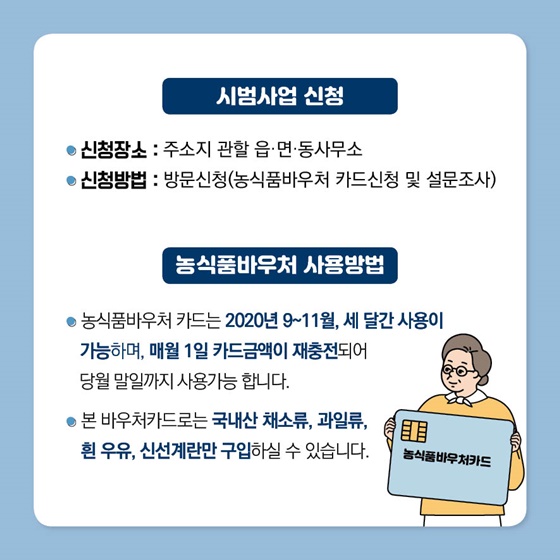 농식품바우처 시범사업 9월에서 11월까지 지원합니다