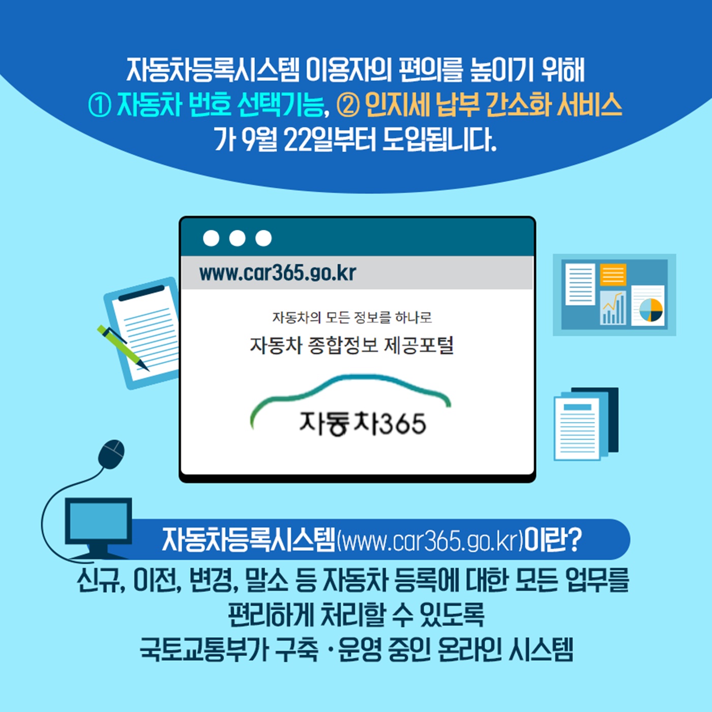 언택트 시대, 온라인으로 자동차 등록하고 번호도 고르고!