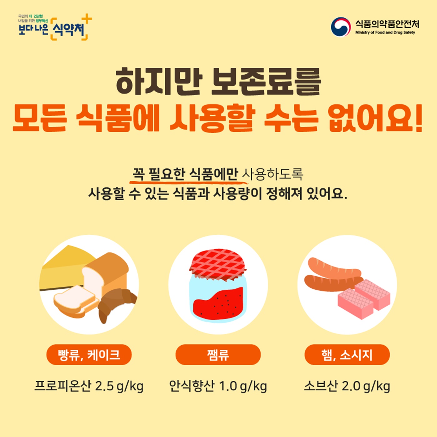 식품을 안전하게 지켜주는 보존료 바로 알기