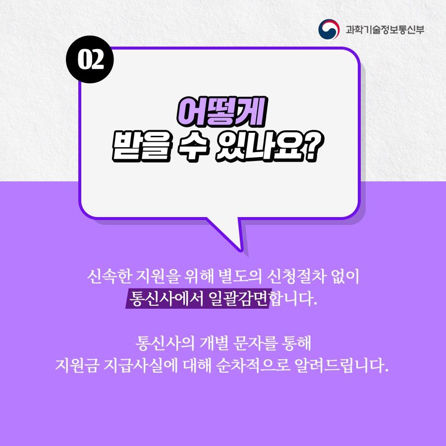 [Q&A] 제4차 추가경정예산 이동통신요금 지원