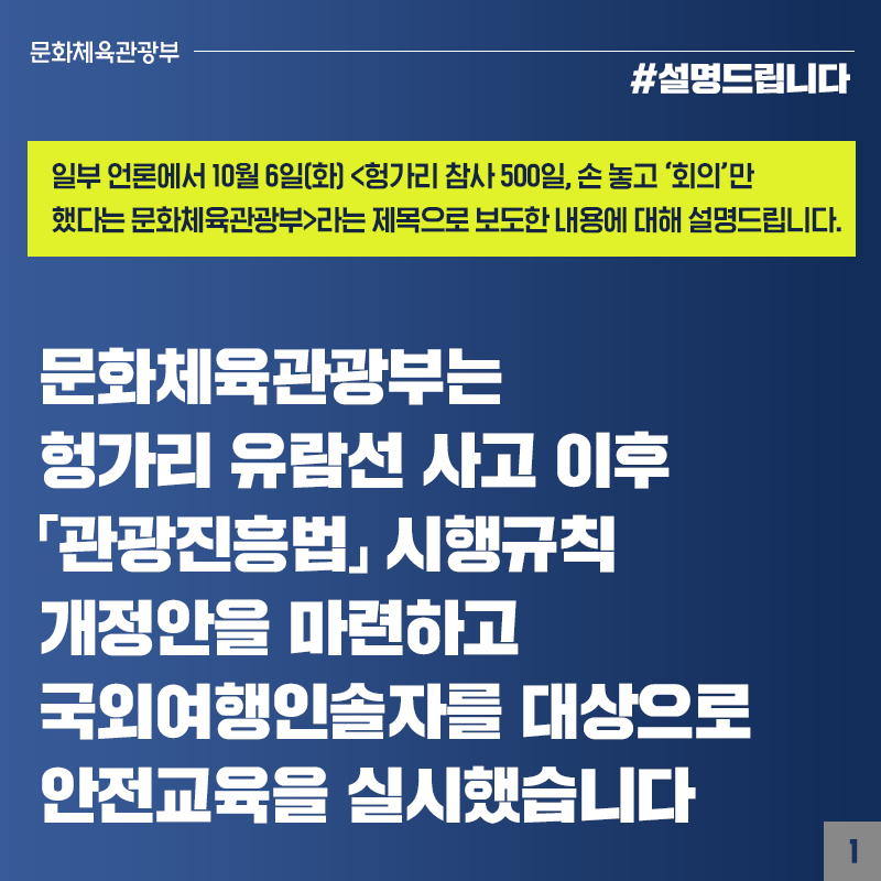 헝가리 유람선 사고 후속 조치 마련 했음