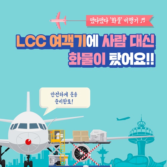 LCC 여객기에 사람 대신 화물이 탔어요!