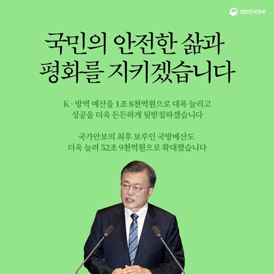 위기를 넘어 선도국가로 도약하기 위한 예산입니다