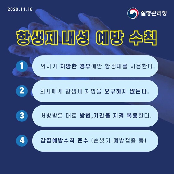 항생제 내성 예방, 항생제는 감기약이 아닙니다