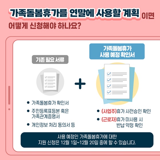 가족돌봄비용 긴급지원