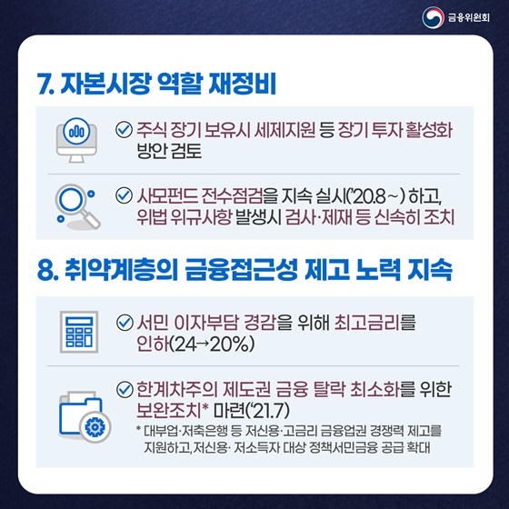 2021년 경제정책 목표 달성을 위한 금융 분야 핵심과제 10가지
