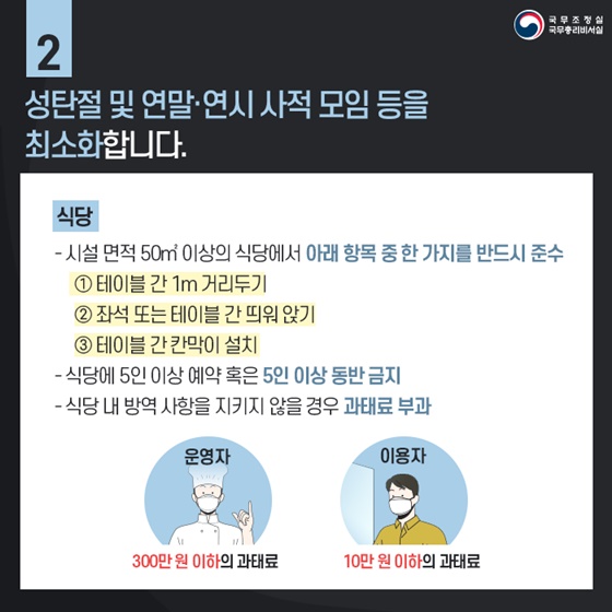 연말연시 특별방역 강화대책