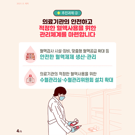 신뢰하고 안심할 수 있는 혈액관리체계를 마련하겠습니다!