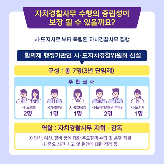 자치경찰사무 수행의 중립성이 보장 될 수 있을까요?