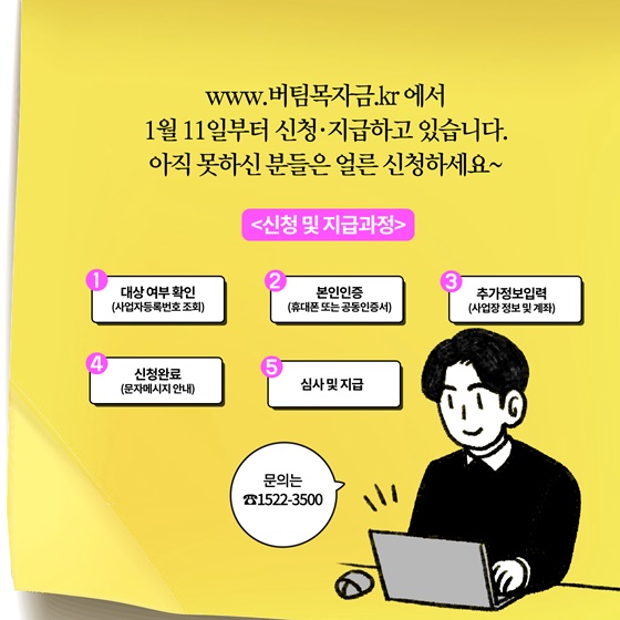 ‘소상공인 버팀목자금’ 신청 및 지급과정